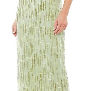 MacDuggal column Midi dress - Sage size 8